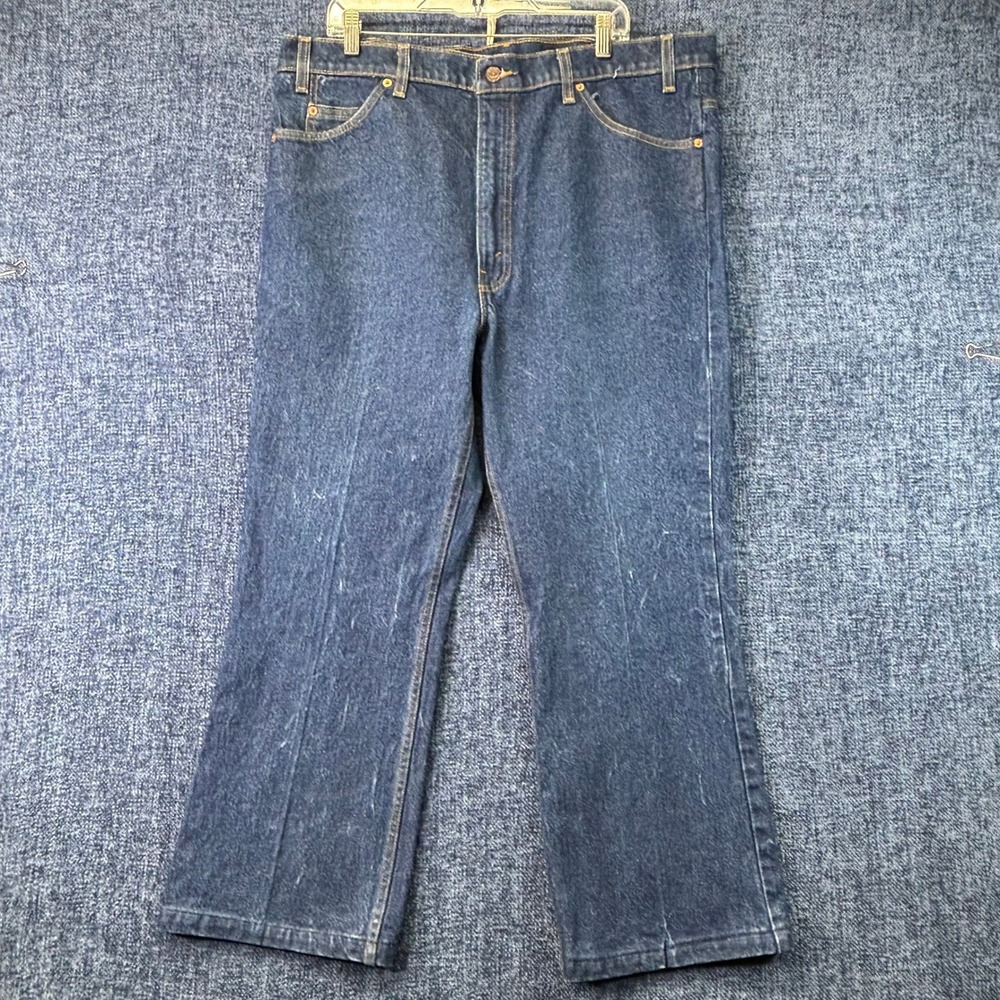 Levi's 517 Jeans Mens 42x30 Blue Cotton Bootcut Orange Tab Vintage 90s USA Made